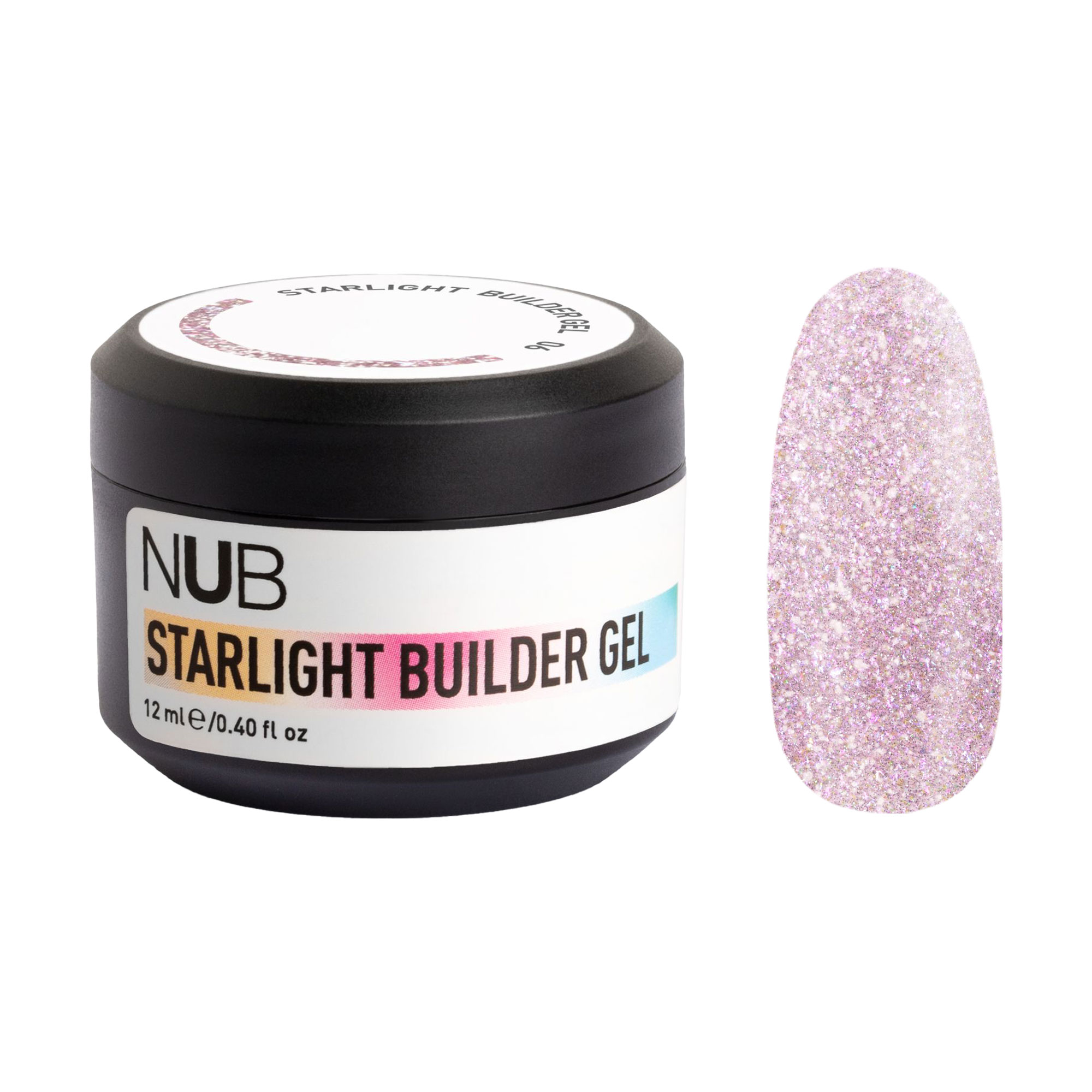 Моделювальний гель для нігтів NUB Starlight Builder Gel зі світловідбивальним ефектом, 06, 12 мл